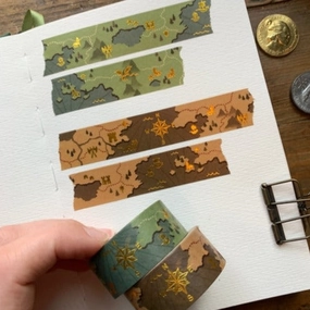 Fantasy Maps Washi Tape automatic mini