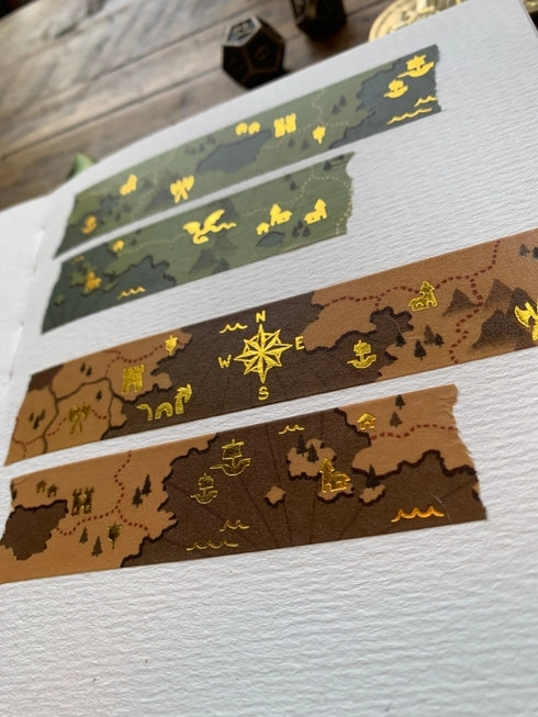 Fantasy Maps Washi Tape neutral