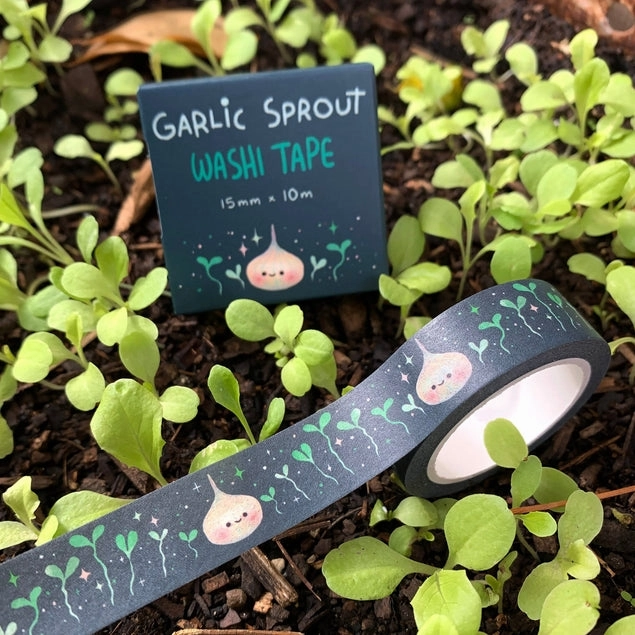 Garlic Sprout Washi Tape pack versatile