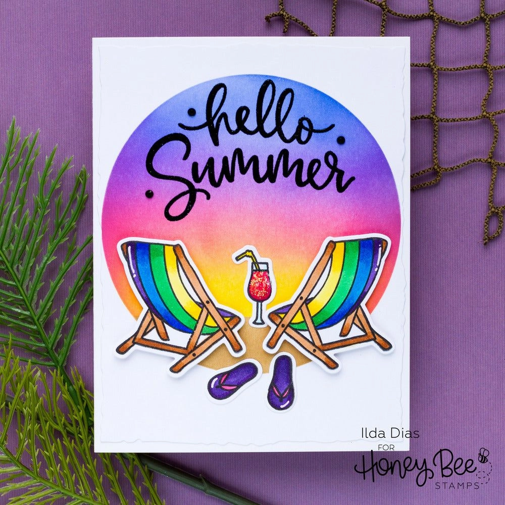 Hello Summer - 6X6 Stamp Set manual round