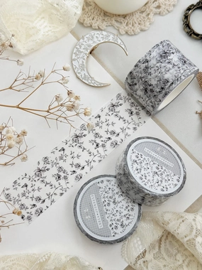 Monochrome Roses Washi Tape 30Mm wholesale finest