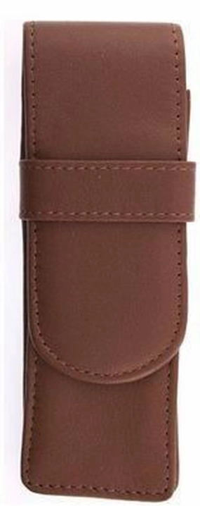 Royce Leather 2 Pen Case Tan glass portable