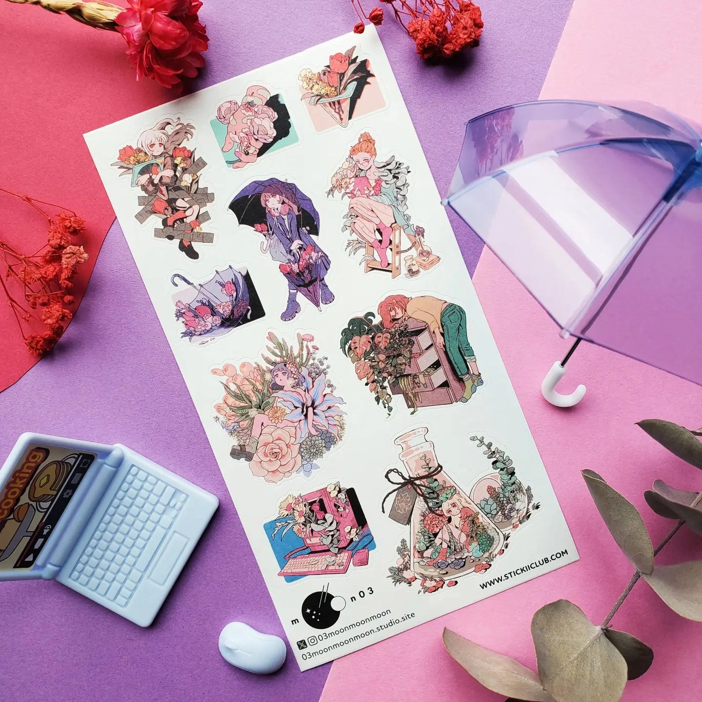 shiny Stickii Flower-Filled Days Sticker Sheet