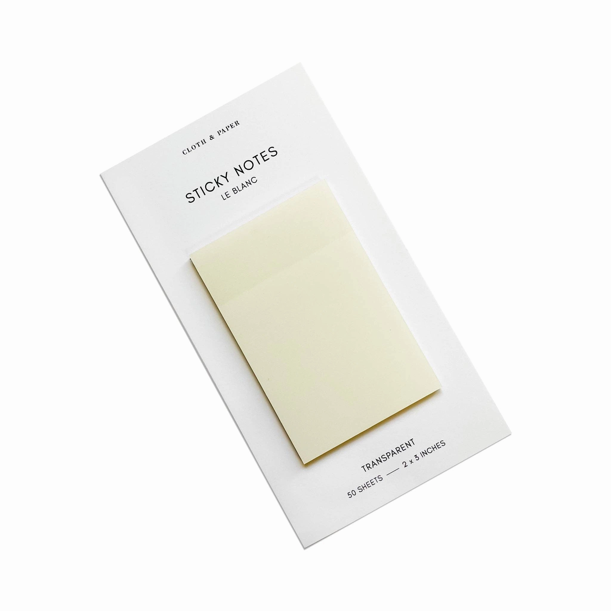 wooden Transparent Rectangular Sticky Notes | Le Blanc | 2X3
