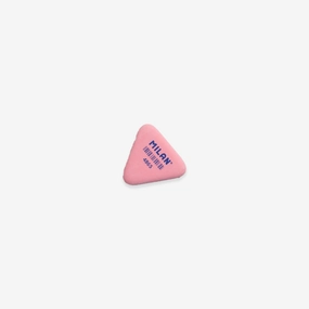 Triangular Rubber Eraser 4865 // Pink biodegradable leather