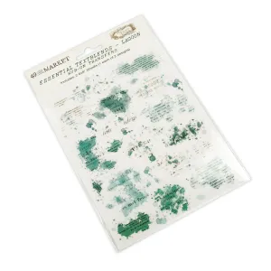 plastic 49 And Market Rub On Transfers - Essential Text Blends - Lagoon