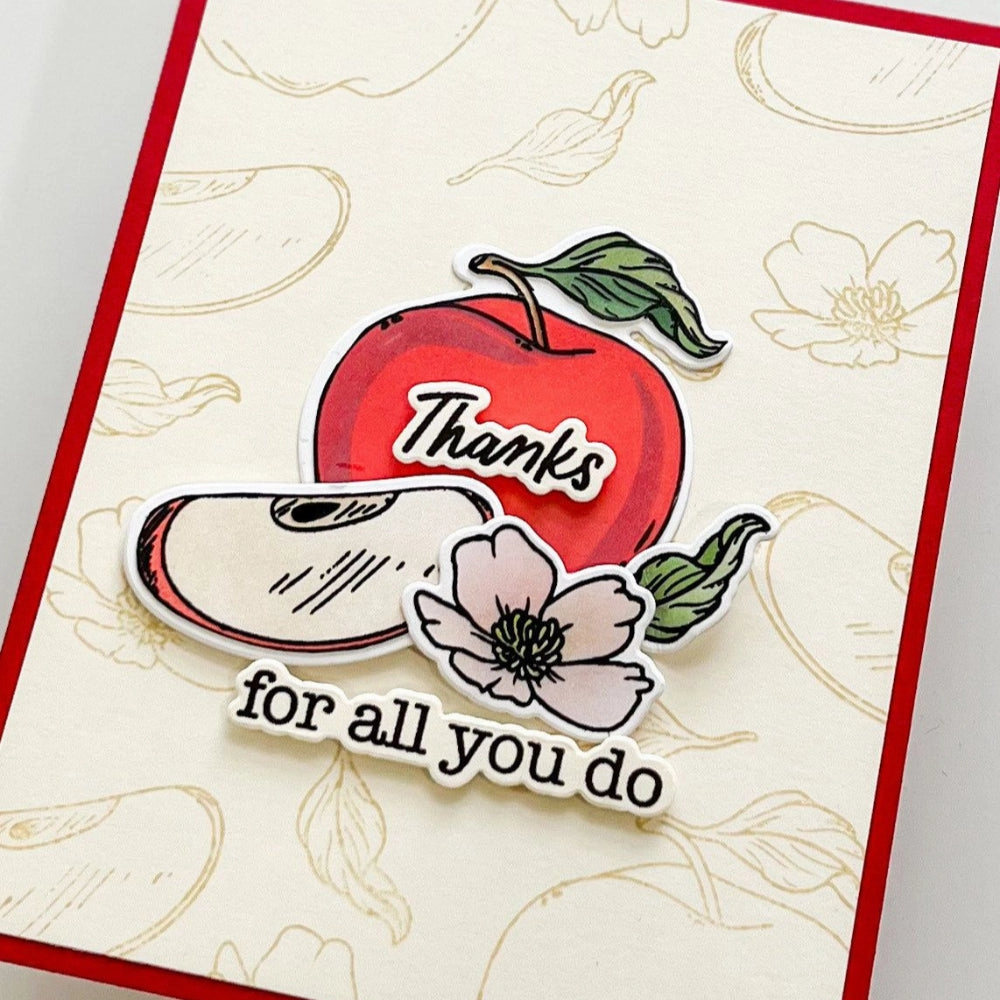 cotton Awesome To The Core - 4X6 Stamp Set