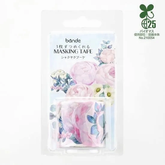 Bande Sticker Roll - Peony Bouquet springloaded recycled