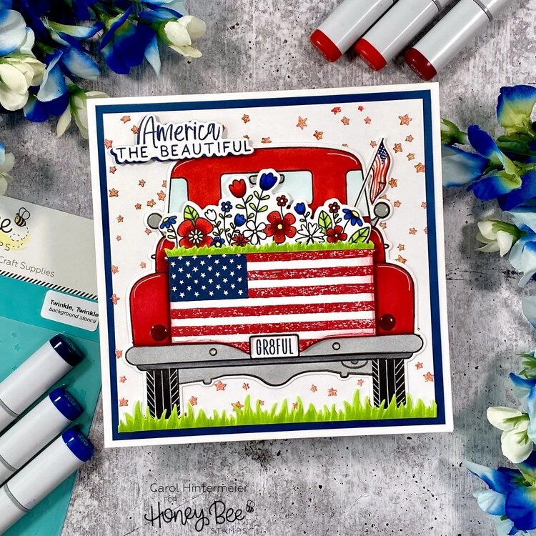 multipurpose Big Pickup: Americana Add On - 6X8 Stamp Set