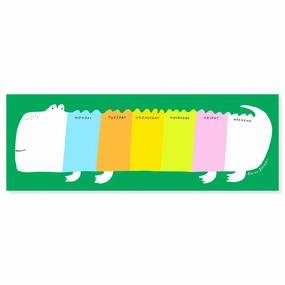 Callie Crocodile Weekly Desk Planner minimalist economical