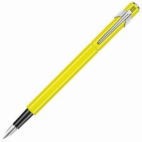 Caran D'Ache 849 Yellow Fountain Pen ergonomic biodegradable