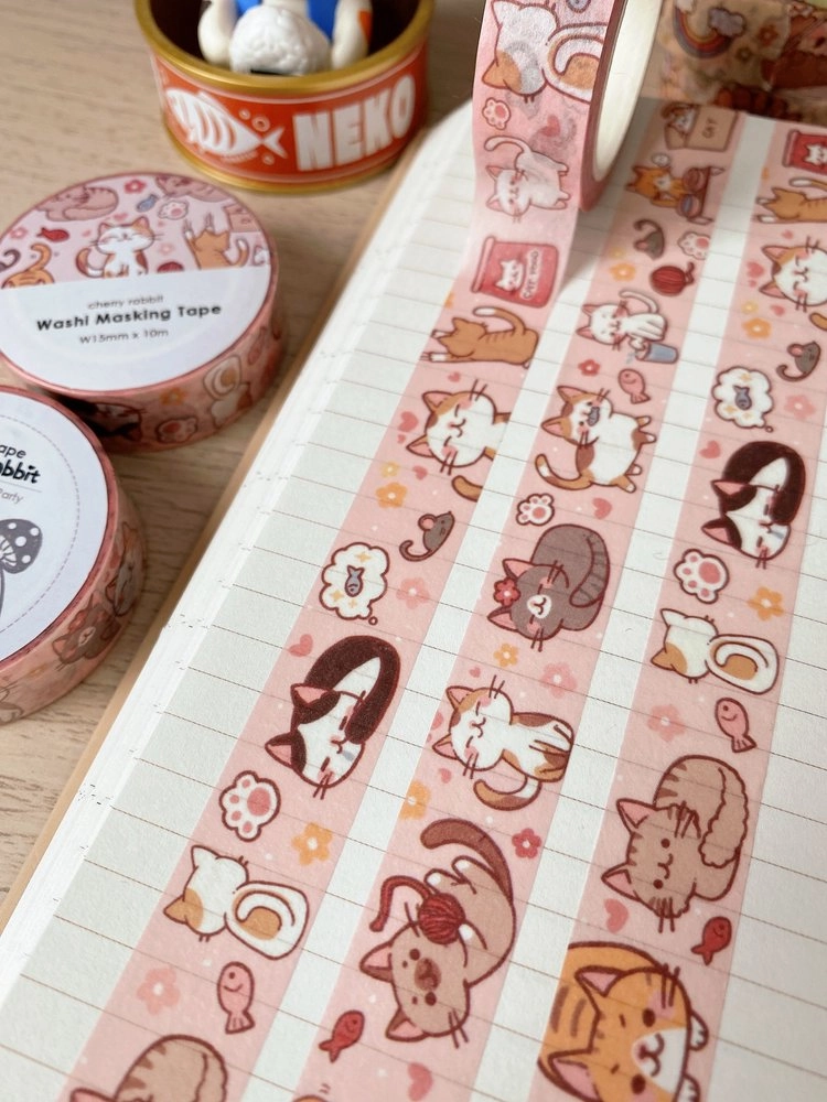 classic Cats Party Washi Tape