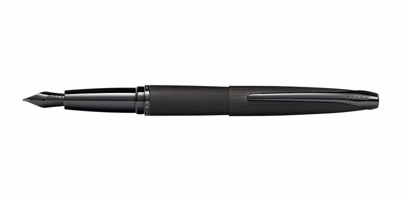 collectible limited Cross Atx Brushed Black Pvd Diamond Pattern Fountain Pen