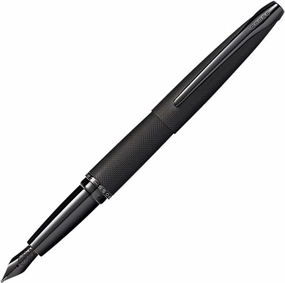 Cross Atx Brushed Black Pvd Diamond Pattern Fountain Pen classic retro