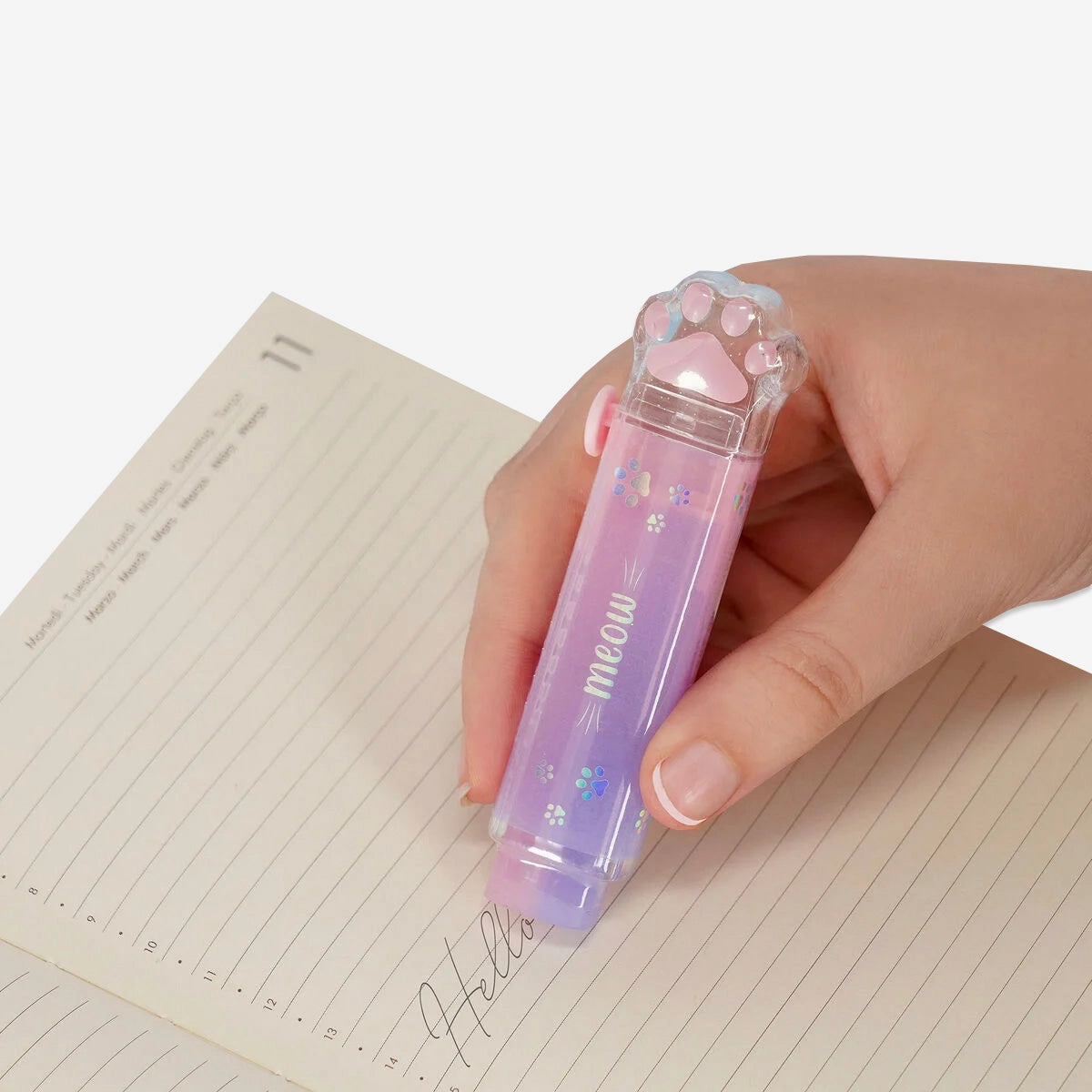 Retractable Eraser // Meow daily wrapped