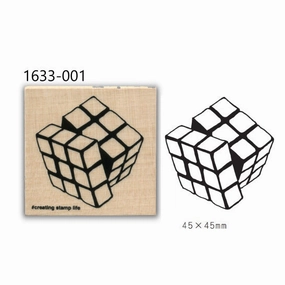 fiber Rubik'S Cube Rubber Stamp