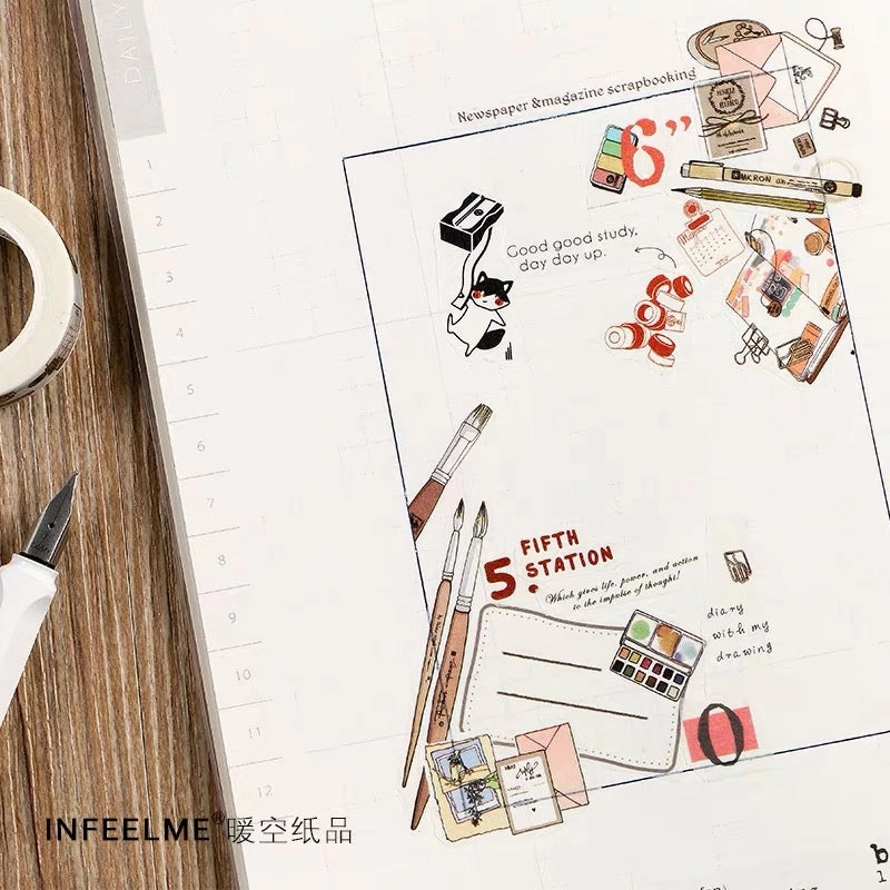 wide Stationery Box Washi Tape