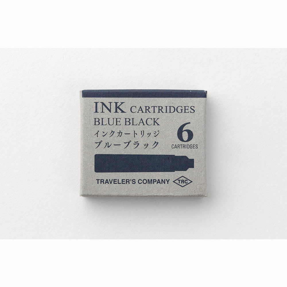 shockproof Traveler'S Company Fountain / Rollerball Pen Ink Cartridges (Blue Black)