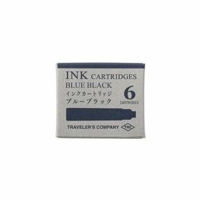 Traveler'S Company Fountain / Rollerball Pen Ink Cartridges (Blue Black) metallic