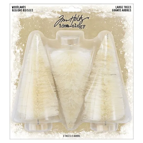 Tim Holtz  Ideal -Ology  Woodlands  Trees -  Set Of 3 durable solid