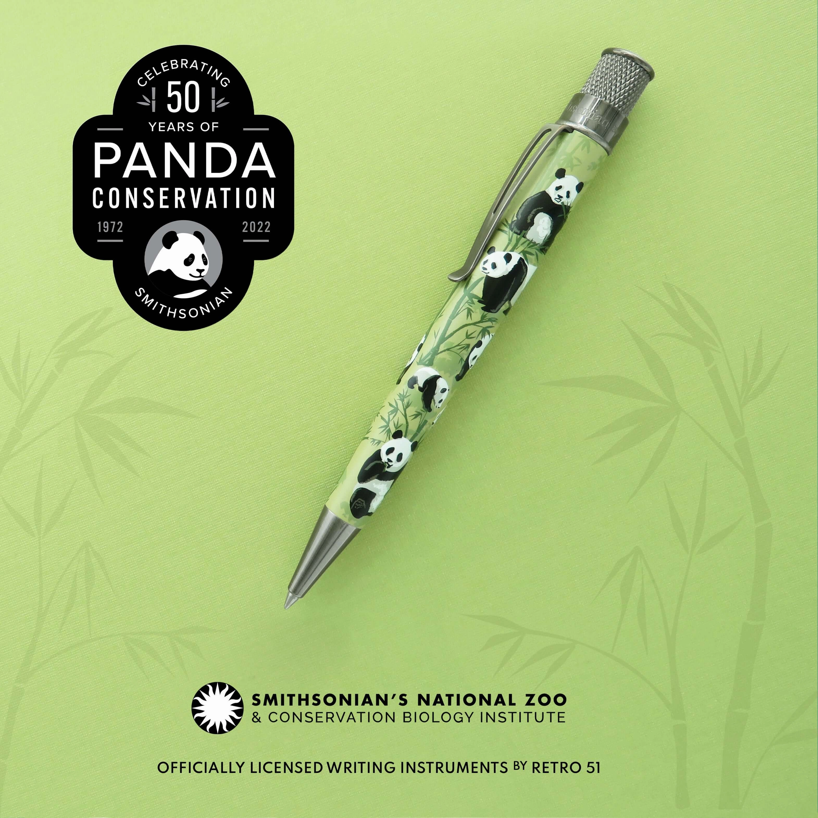 classic Retro 1951 Tornado Smithsonian National Zoo Panda Rollerball Pen