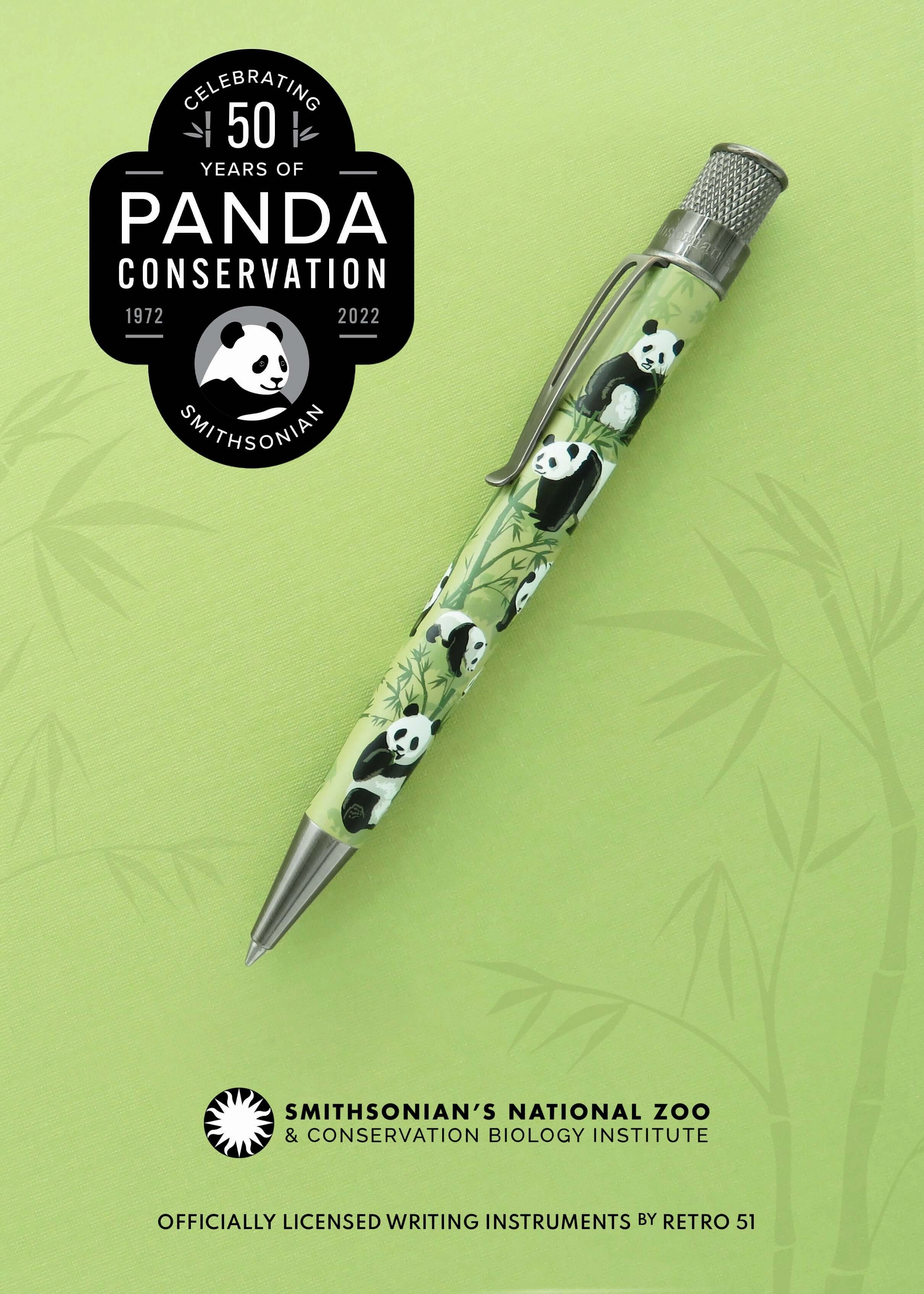 Retro 1951 Tornado Smithsonian National Zoo Panda Rollerball Pen daily resilient
