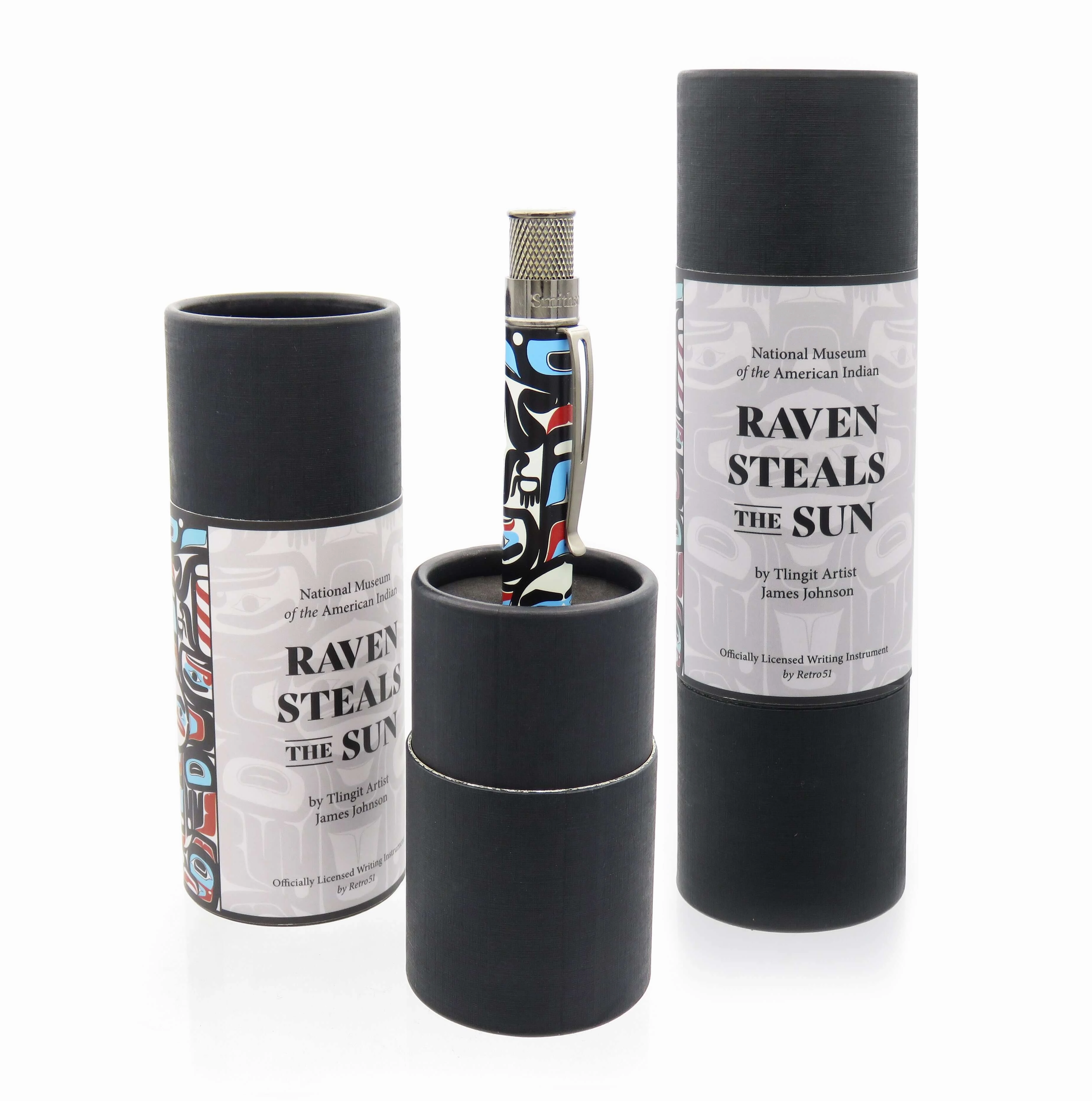 Retro 1951 Tornado Smithsonian Raven Steals The Sun Rollerball Pen organic robust