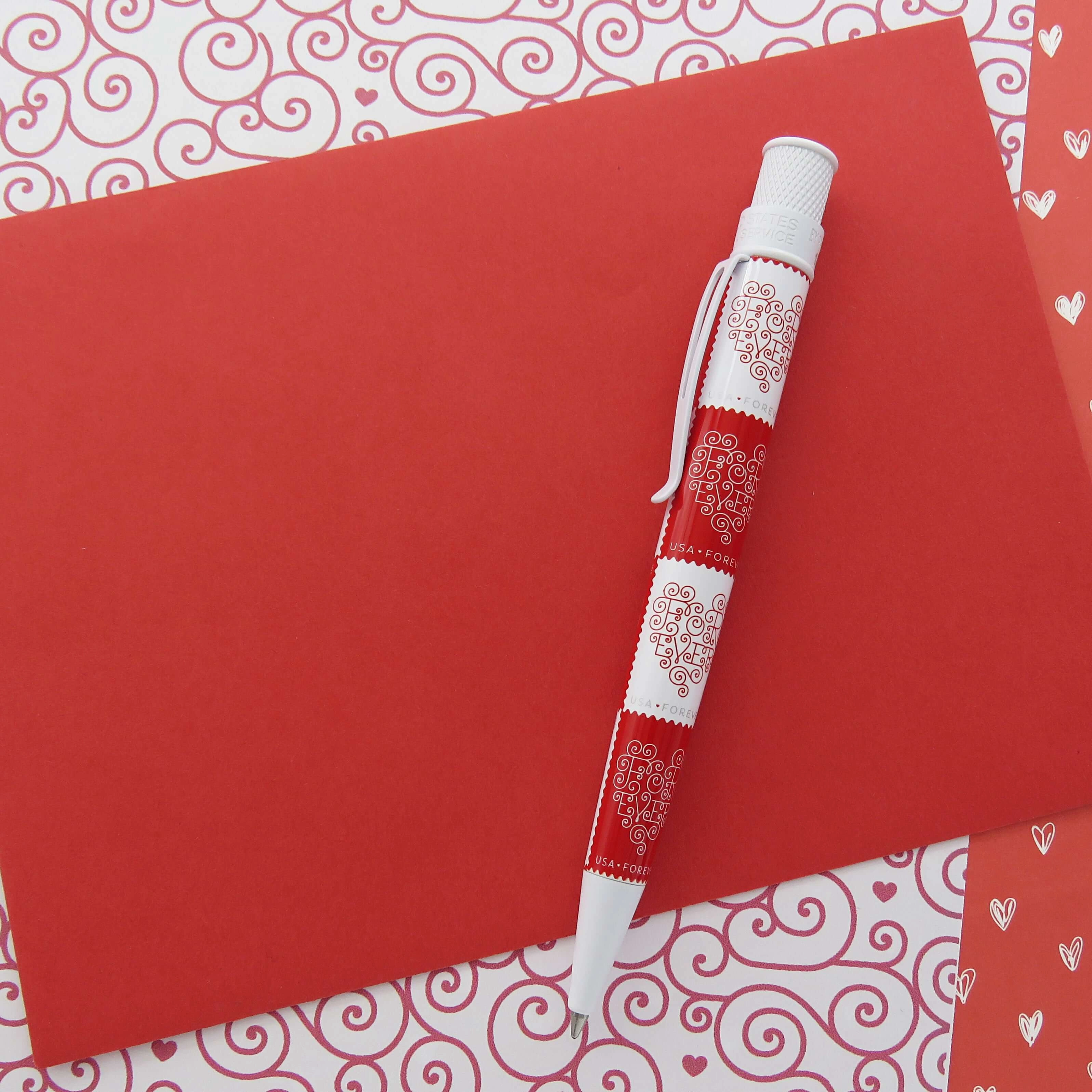 Retro 1951 Tornado U.S. Postal Service Love Stamp 2015 Rollerball Pen neutral