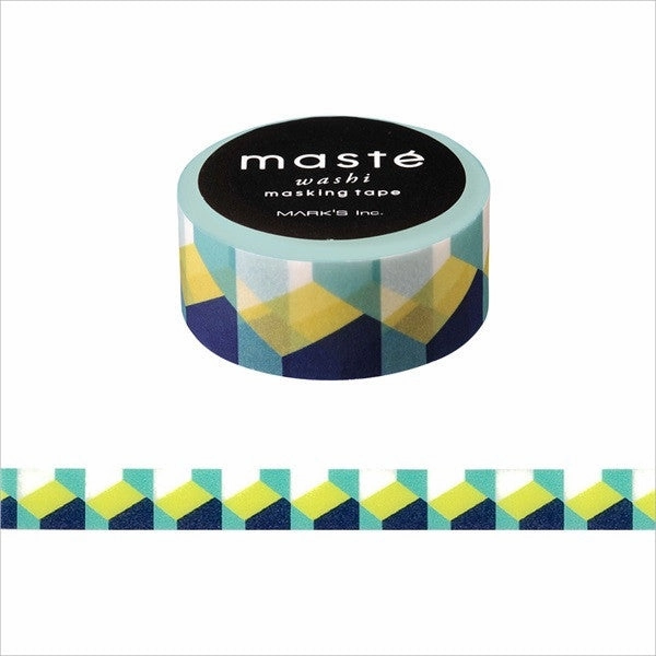 Retro Block Pattern Japanese Washi Tape ? Multi Line Mast Masking Tape stackable washable