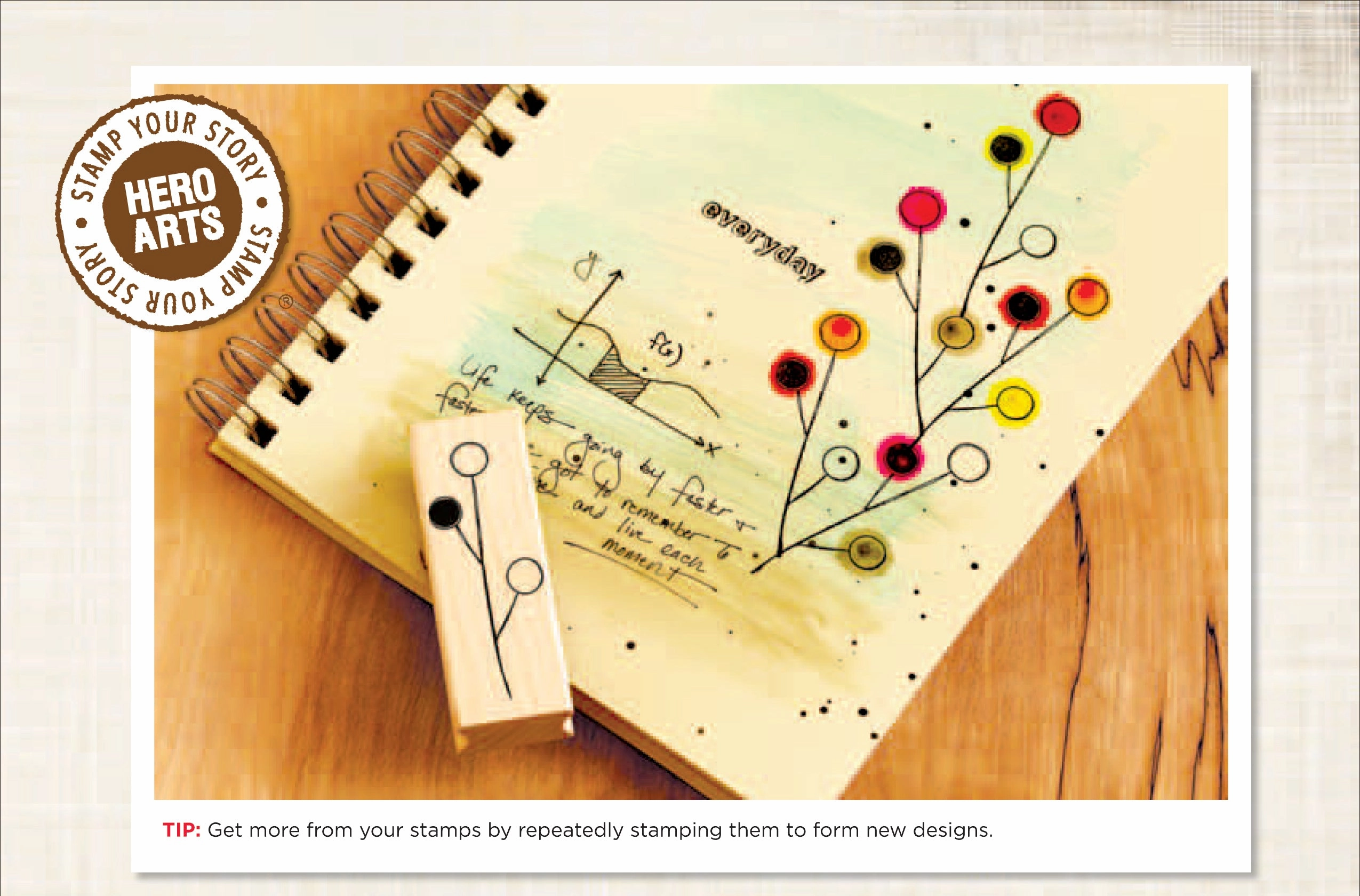 Color The Branch Rubber Stamp wooden bestselling