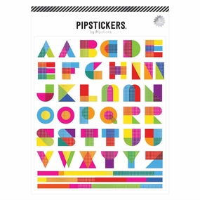 Geometric Color Mix Big Alphabet (5Ct) Stickers eco bundle