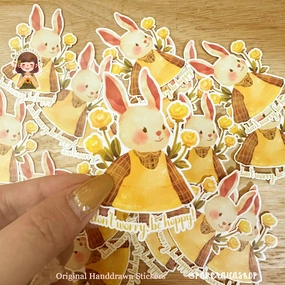 magnetic boxed Paperaicashop Spring Bunny Vinyl Sticker