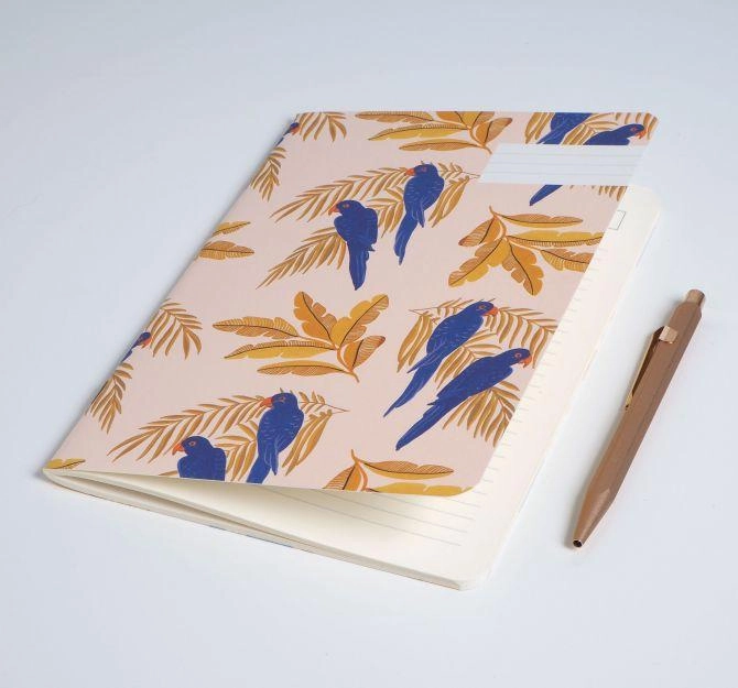 eco Season Paper Collection Parrots Notebook - Lined