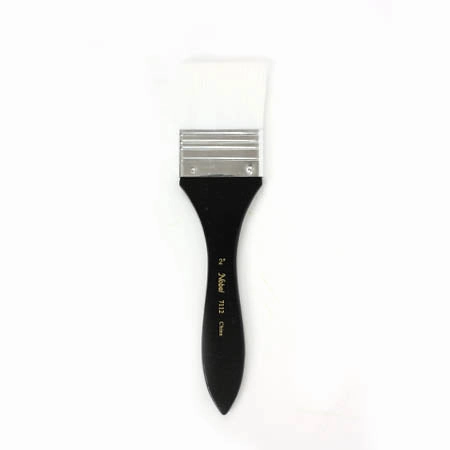 metal recycled White Synthetic Flat Paintbrush