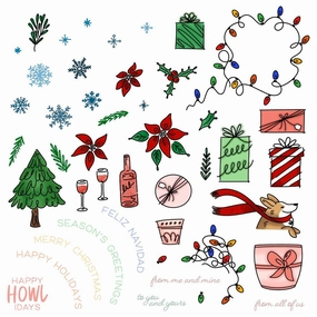 Riding By Holiday Style - 6X8 Stamp Set - Retiring rubber