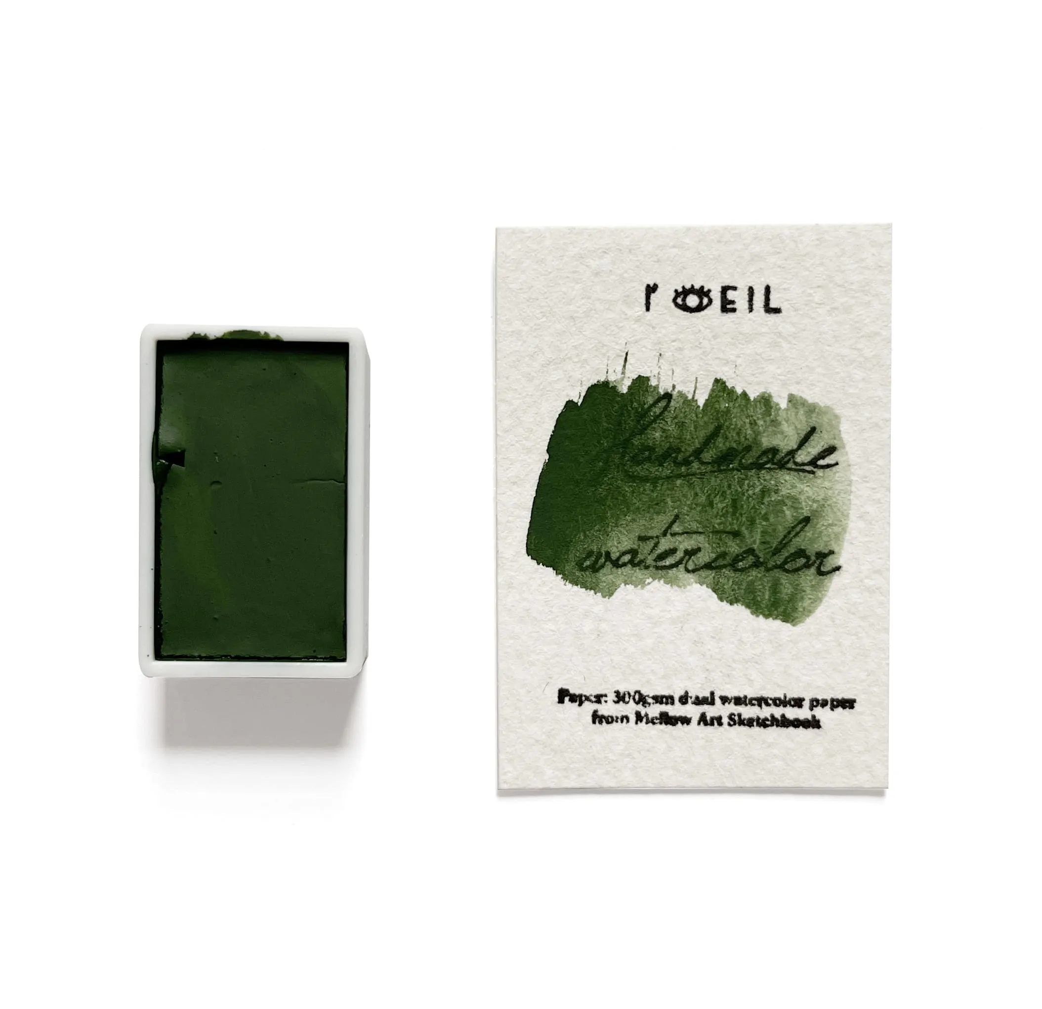 Rinmann'S Green - Artist Grade Handmade Honey Based Watercolor Paint Full Pan 3.2Ml earthy strong