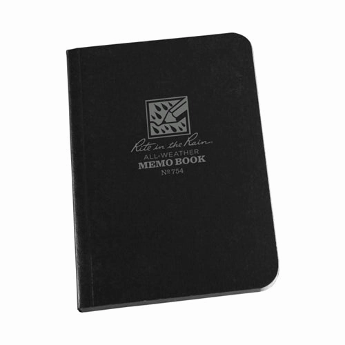 Rite In The Rain Field-Flex Pocket Memo Book- Black- 3 1/2X5 shiny multipurpose