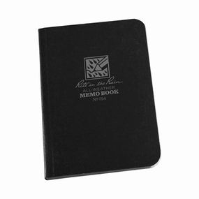 Rite In The Rain Field-Flex Pocket Memo Book- Black- 3 1/2X5 shiny