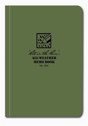 bamboo Rite In The Rain Field-Flex Pocket Memo Book- Green- 3 1/2X5