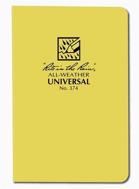 durable flexible Rite In The Rain Field-Flex Universal Field Book- Yellow- 4 5/8X 7 1/4"