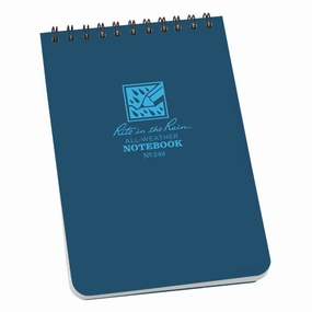 basic shiny Rite In The Rain Spiral Notebook- Arctic Blue- 4X6