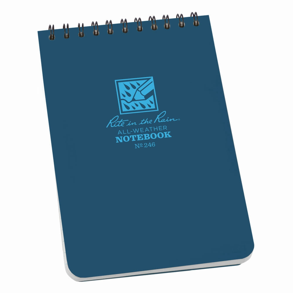 basic shiny Rite In The Rain Spiral Notebook- Arctic Blue- 4X6