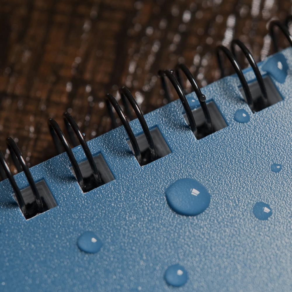 Rite In The Rain Spiral Notebook- Arctic Blue- 4X6 refillable glass