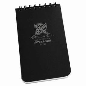 Rite In The Rain Spiral Notebook- Black- 3X5 essential cool