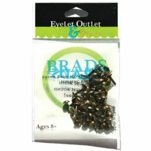 Brushed Brass  Brads 4 Mm 70 Pieces large