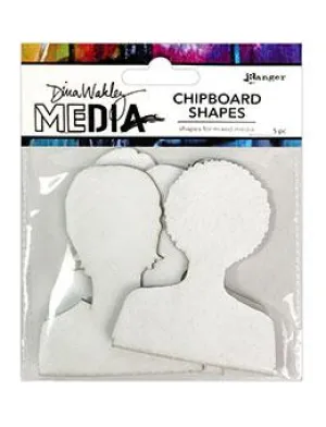 loose wholesale Dina Wakely Chipboard Shapes  - Passport Photos