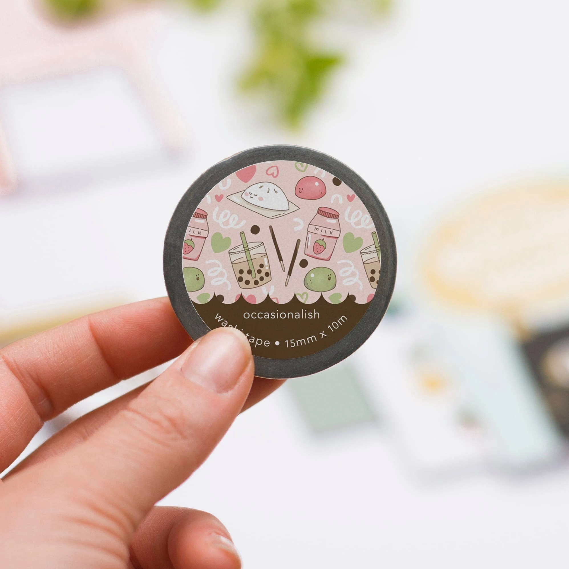 solid thin Asian Snacks Washi Tape