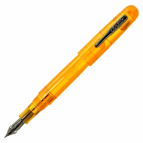 Conklin All American Eyedropper Orange Fountain Pen flat adjustable