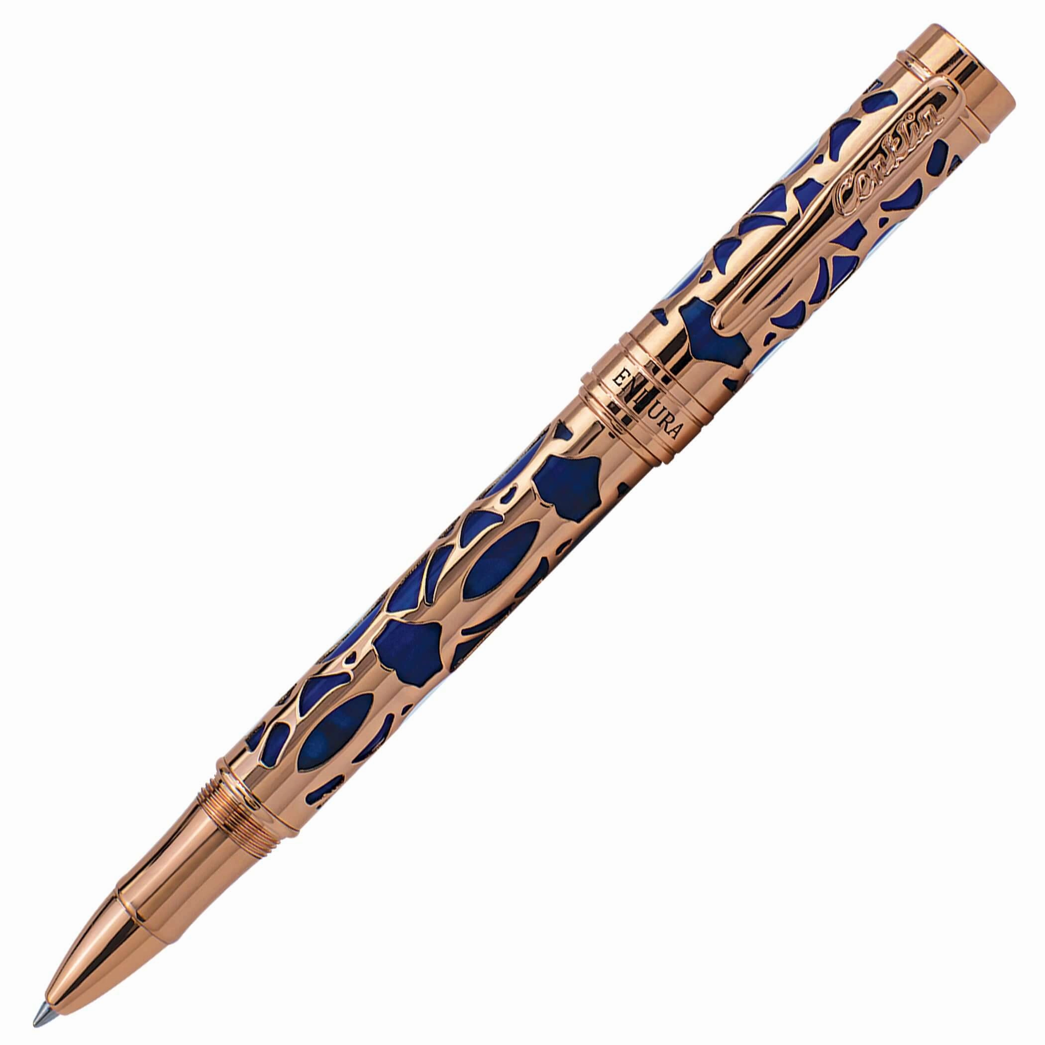 fiber Conklin Endura Deco Crest Blue Rollerball Pen