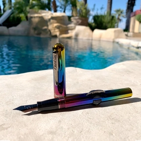Conklin Mark Twain Crescent Filler Limited Edition Rainbow Fountain Pen metallic